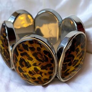 nOir leopard print bracelet